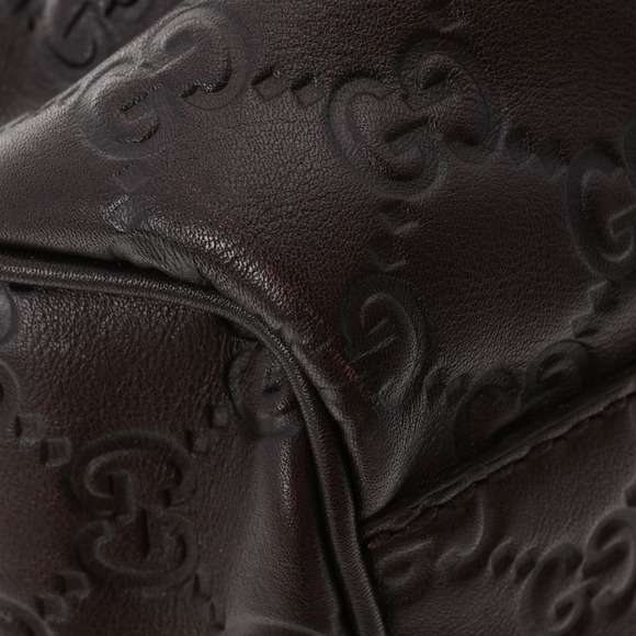 Gucci Guccisima Sookie Brown Gold Hardware Leather Women's Handbag - Picture 6 of 12